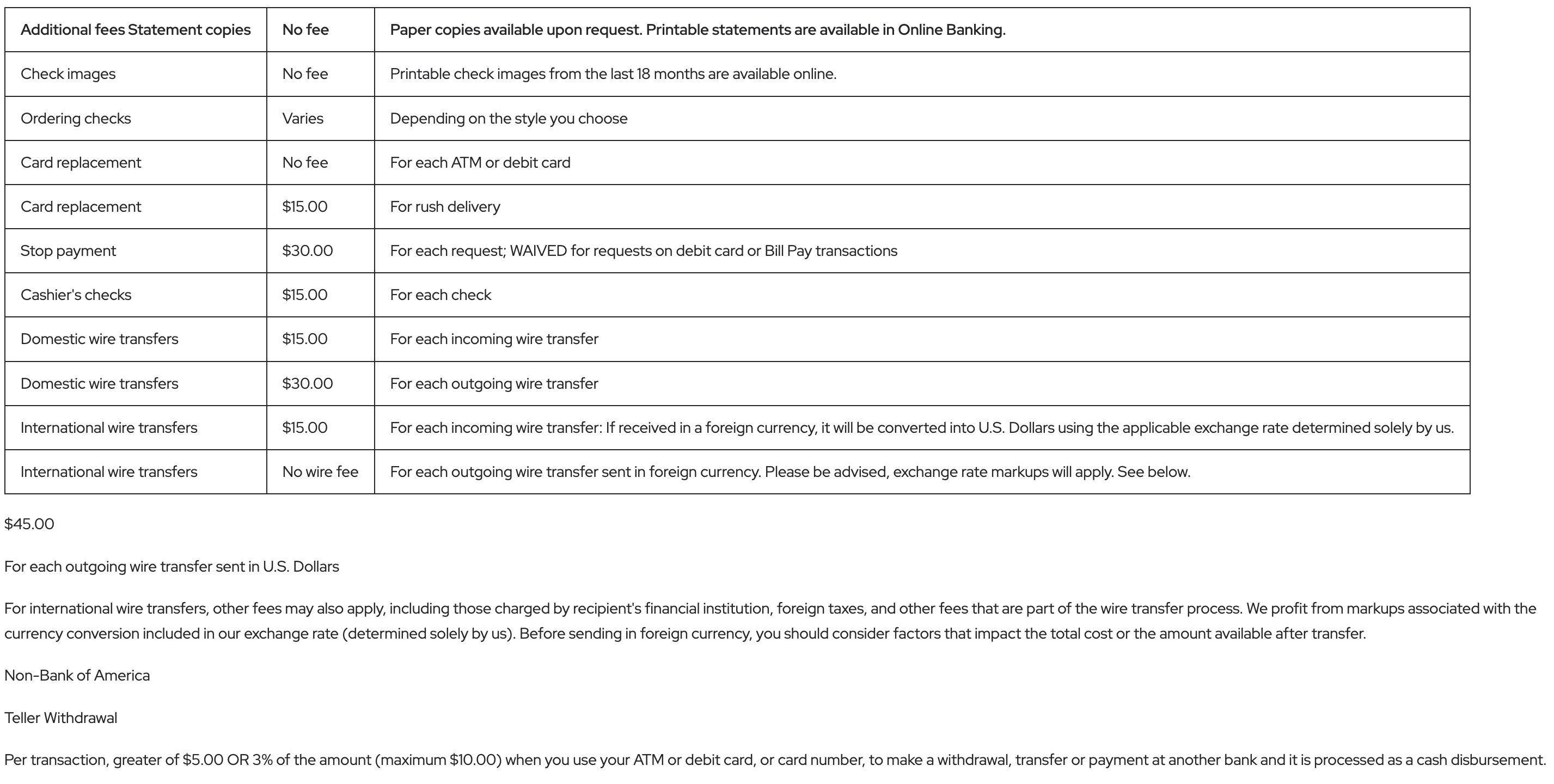 Table from the converted Docling Document. The content in the table is the same, but the last few rows are included as paragraphs, rather than rows.